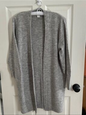 H&M Gray Open-Front Long Cardigan
